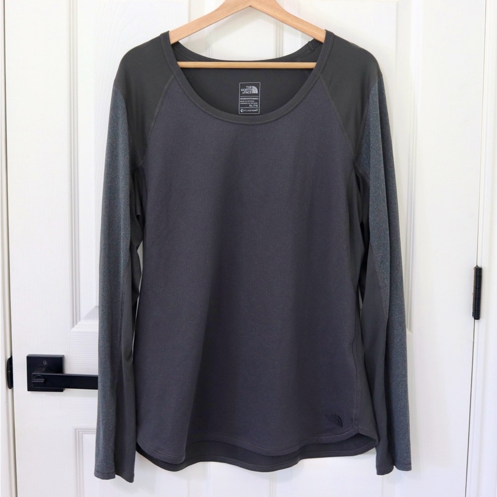 The North Face women’s Long-Sleeve flash dry Top Gray, outdoor, athletic